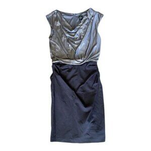 NWT BLACK Saks Of Fifth Ave‎ Womens Size 2 Drapped Cocktail Dress